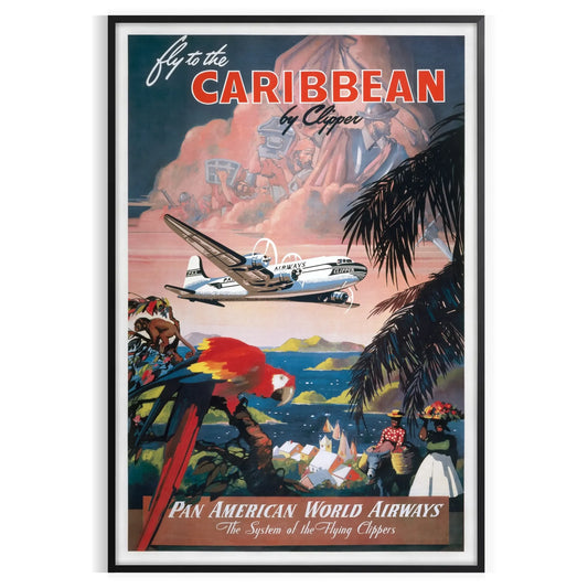 vibrant journey Caribbean stunning green red travel poster eye wall art ideal gift lovers space tropical charm framed masterpiece unframed print