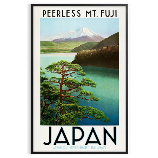 serene beauty Fuji Japan captivating green gray poster perfect travel lovers stunning wall art ideal gift occasion culture elegance space available