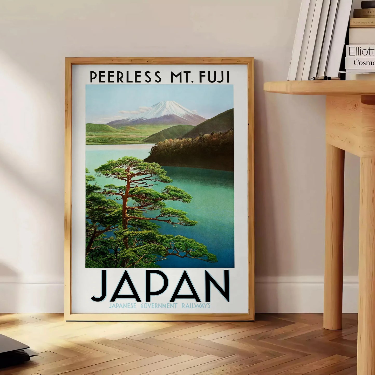 serene beauty Fuji Japan captivating green gray poster perfect travel lovers stunning wall art ideal gift occasion culture elegance space available