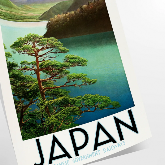 serene beauty Fuji Japan captivating green gray poster perfect travel lovers stunning wall art ideal gift occasion culture elegance space available